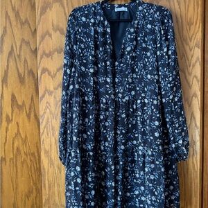 89th & Madison Navy Floral Long Sleeve Dress